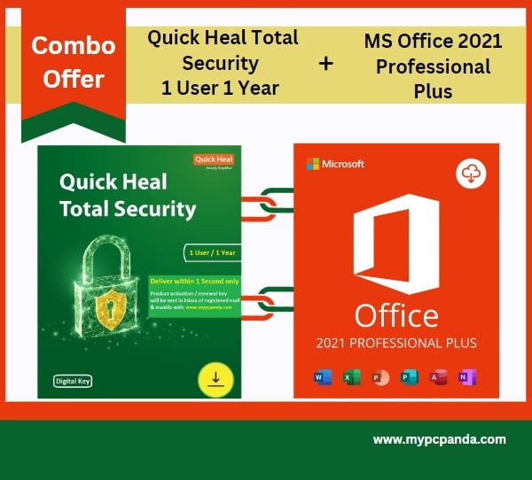 Quick Heal Total Security + MS Office 2021 Professional Plus